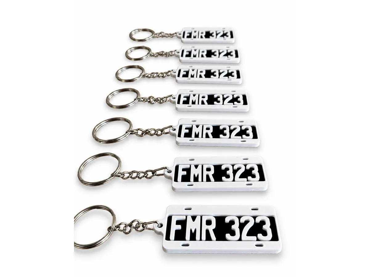 Llaveros personalizados con diseño de patente