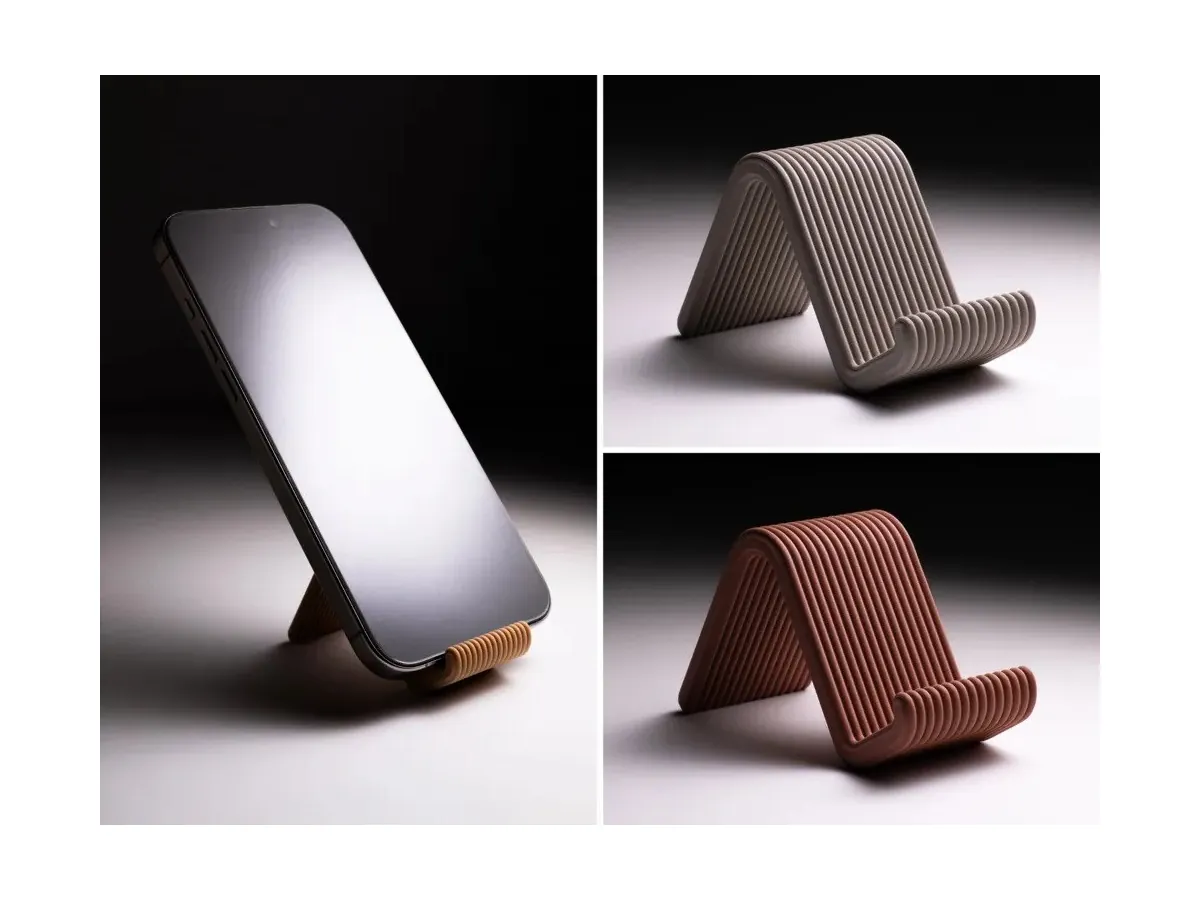 Render del soporte Estriado compacto en distintas variantes